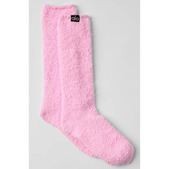 NWT Alo Women's Plush Lush Sock SWEET PINK - Picture 2 of 6